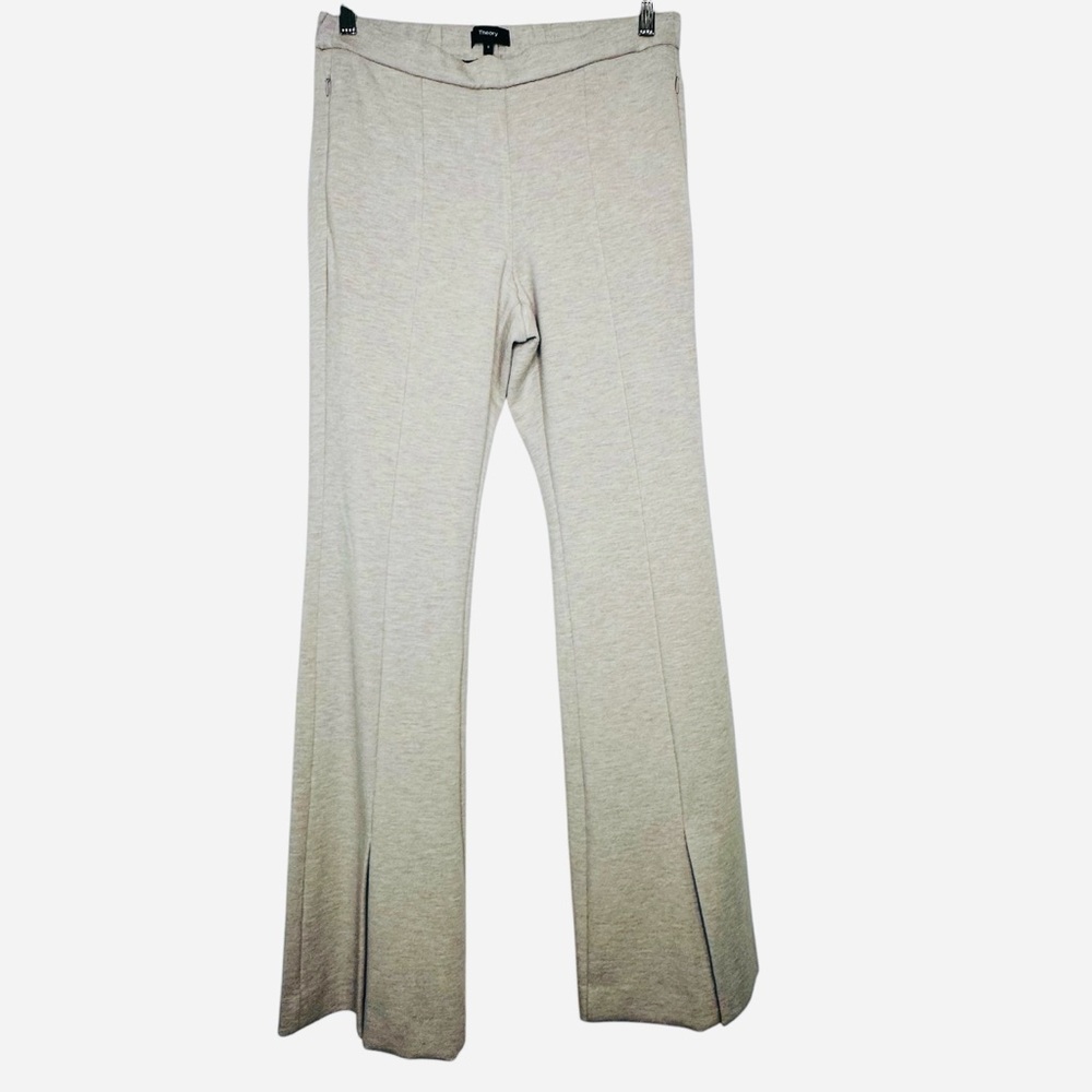 Theory Cream Boot-Cut Knit Pants - Picture 4 of 12
